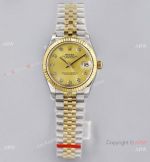 (EW)Swiss Clone Rolex Datejust 31mm Jubilee Watch 2-Tone Champagne Face